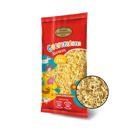Izsáki 4 tojásos Gyerek tészta Állatok 200g