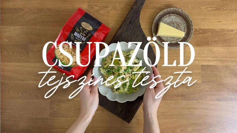 Csupazöld tejszínes tészta